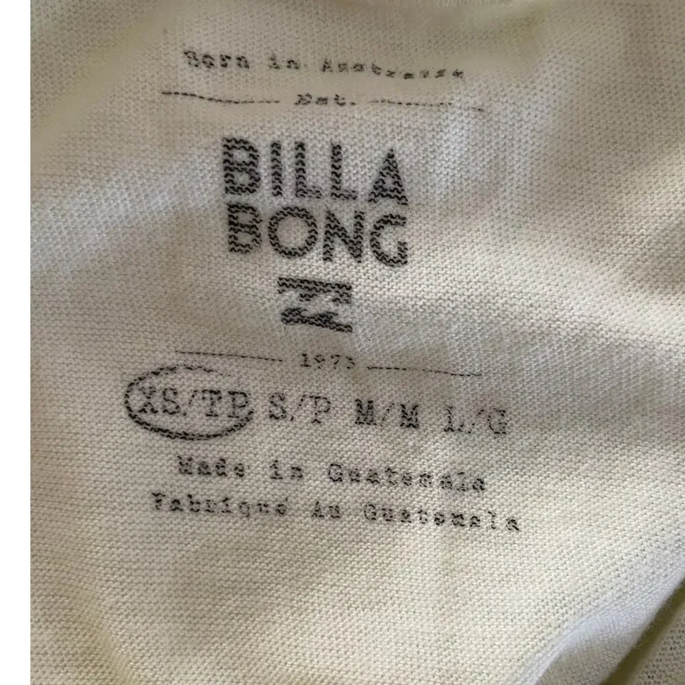 Billabong Florida 1973 Graphic Tank Top -‎ Pale Yellow - Size XS